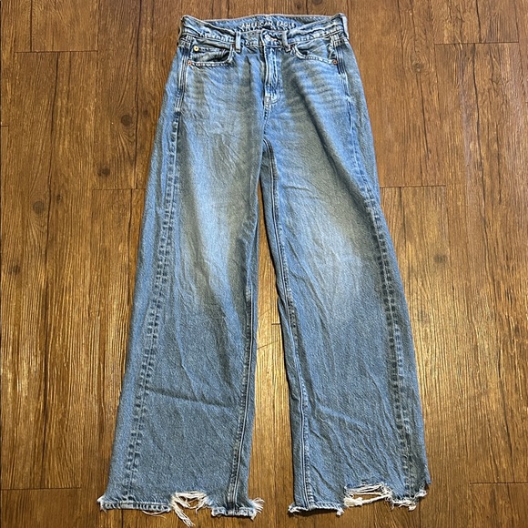 American Eagle Outfitters Denim - American Eagle Outfitters Light Blue Wide Leg Jeans